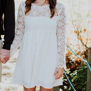 Cream lace dress